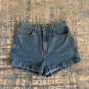 American apparel denim jean shorts!